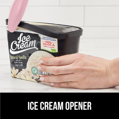GORILLA GRIP® Heavy Duty Ice Cream Scoop, BPA-Free, Dishwasher Safe, Comfortable Zinc Alloy Handle, Professional Scooper for Hard Gelato, Sorbet, Cookie Dough, Melon, Round Cones, Kitchen Tool, Blue