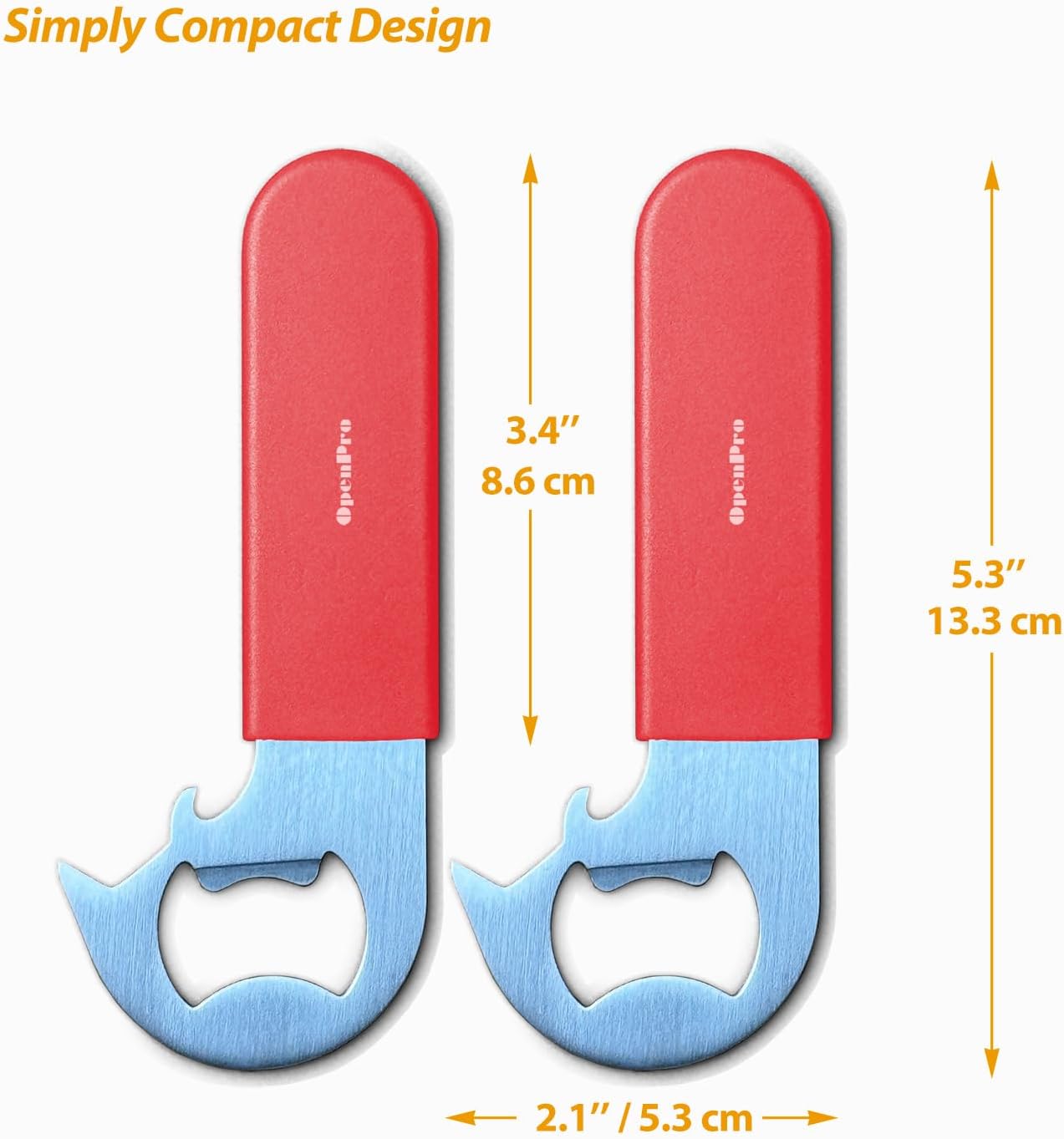 Magnetic 2-IN-1 Ring-Pull Can Opener, Beer Bottle Opener, Manual Can Opener Easy for Seniors, Pet Food, Cat Cans, Beer, Gadgets for People with Arthritis, kitchen gadgets, 2-Pack