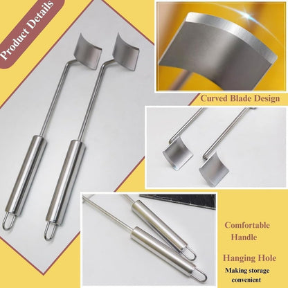 Corn Peeler Stainless Steel Corn Cob Stripping Tool with Hook Long Handle Corn on the Cob Remover Corn Thresher from the Cob Removes Corn Kernels from Corn Cobs In Seconds, Kitchen Gadget