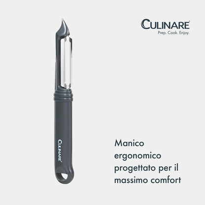 Culinare Swivel Peeler, Grey, Plastic/Stainless Steel, Manual Potato/Vegetable/Fruit Peeler, Moves Over Contours for Fast Peeling, Dishwasher Safe