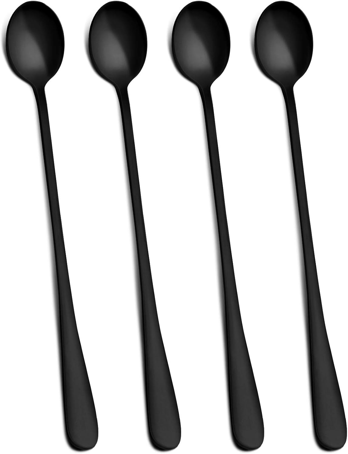 Hiware 9-Inch Long Handle Iced Tea Spoon, Coffee Spoon, Ice Cream Spoons, Stainless Steel Cocktail Stirring Spoons, Set of 4
