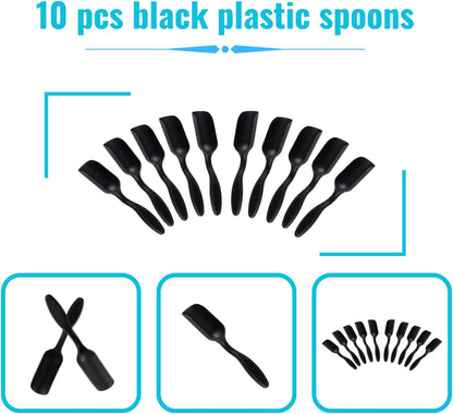 10Pcs NINGDAN Mini Shovel,Plastic Mini Gardening Shovel Spoons Soil Scoops,Cultivation Digging Transplanting Tools for Succulents Potted Flowers,Milk Powder/Coffee Beans Scoops (5 Colors)
