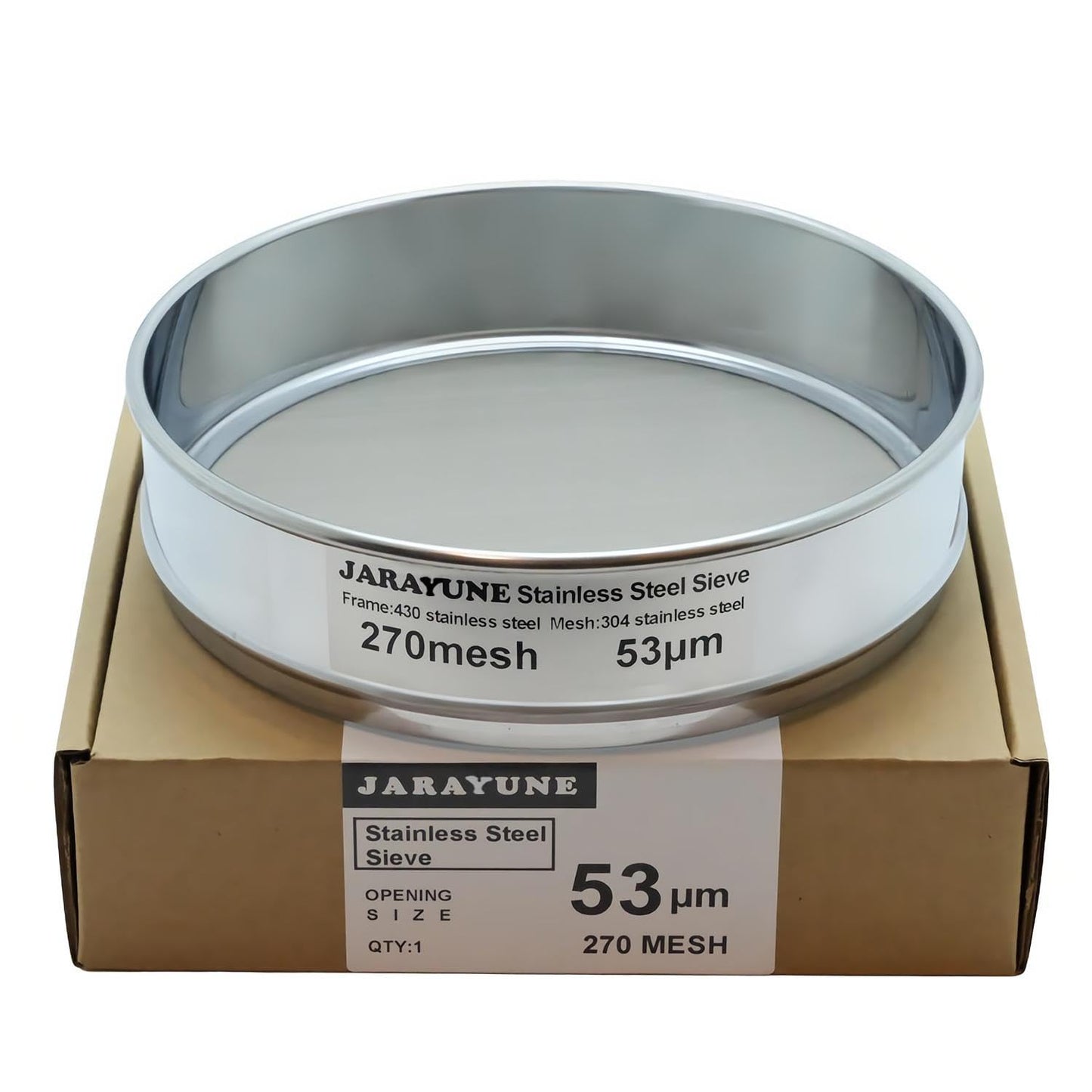 18 Mesh Stainless Steel Lab Sieve, Sturdy 8Inch(20.5cm) Sifter, Fine Mesh Sieve Strainer for Powder Pellet Flour Liquid Filtration-Lab Industrial DIY Household Use