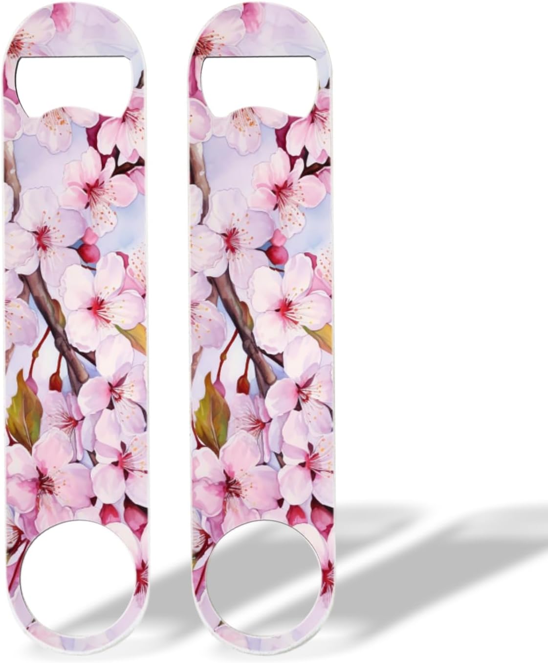 2 PACK Beer Bottle Opener, Stainless Steel Flat Bottle Openers,7 inch Metal Decor,Pink And Gold Marble