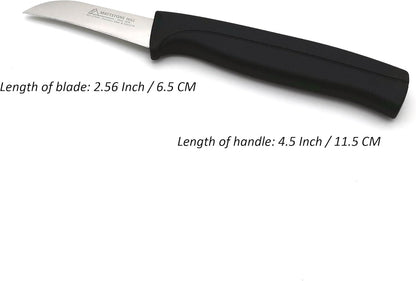 Tomato Knife - MATTSTONE HILL 5 Inch Serrated Kitchen Utility Knife, Serrated Cheese Tools, German X50CrMoV Steel, Red Handle