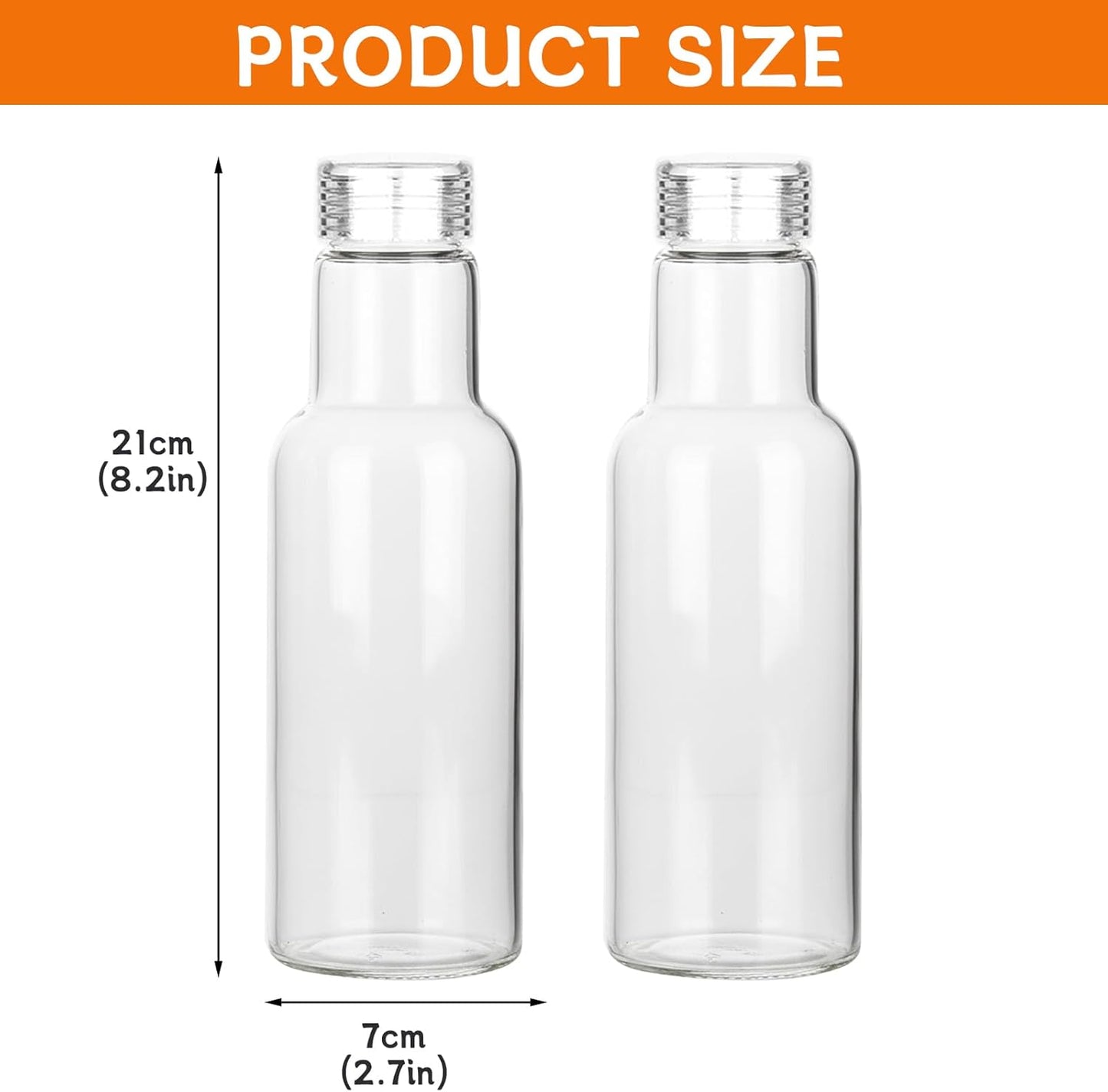 Salad Dressing Container 16 Oz Glass 2 Pack, Salad Dressing Shaker Bottle, Leakproof Glass Shaker Bottle for Oil Vinegar Kitchen Fridge Storage Meal Prep Lunch and On the Go