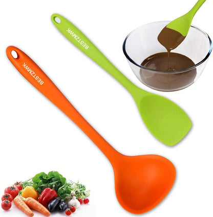 Kitchen Utensil Set - 11 Cooking Utensils - Colorful Silicone Kitchen Utensils - Nonstick Cookware with Spatula Set - Colored Best Kitchen Tools Kitchen Gadgets (Black)