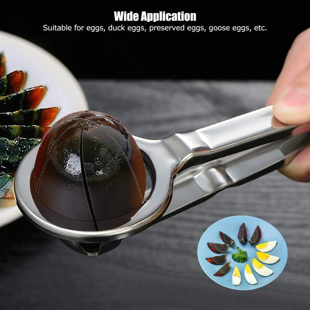 Egg Cutter, Stainless Steel Egg Slicers for Hard Boiled Eggs Egg Splitter Cutting Tongs Kitchen Tool Multi Purpose Egg Cutting Tool for Strawberry Banana Kiwi Soft Cheese (8.3 Inch)