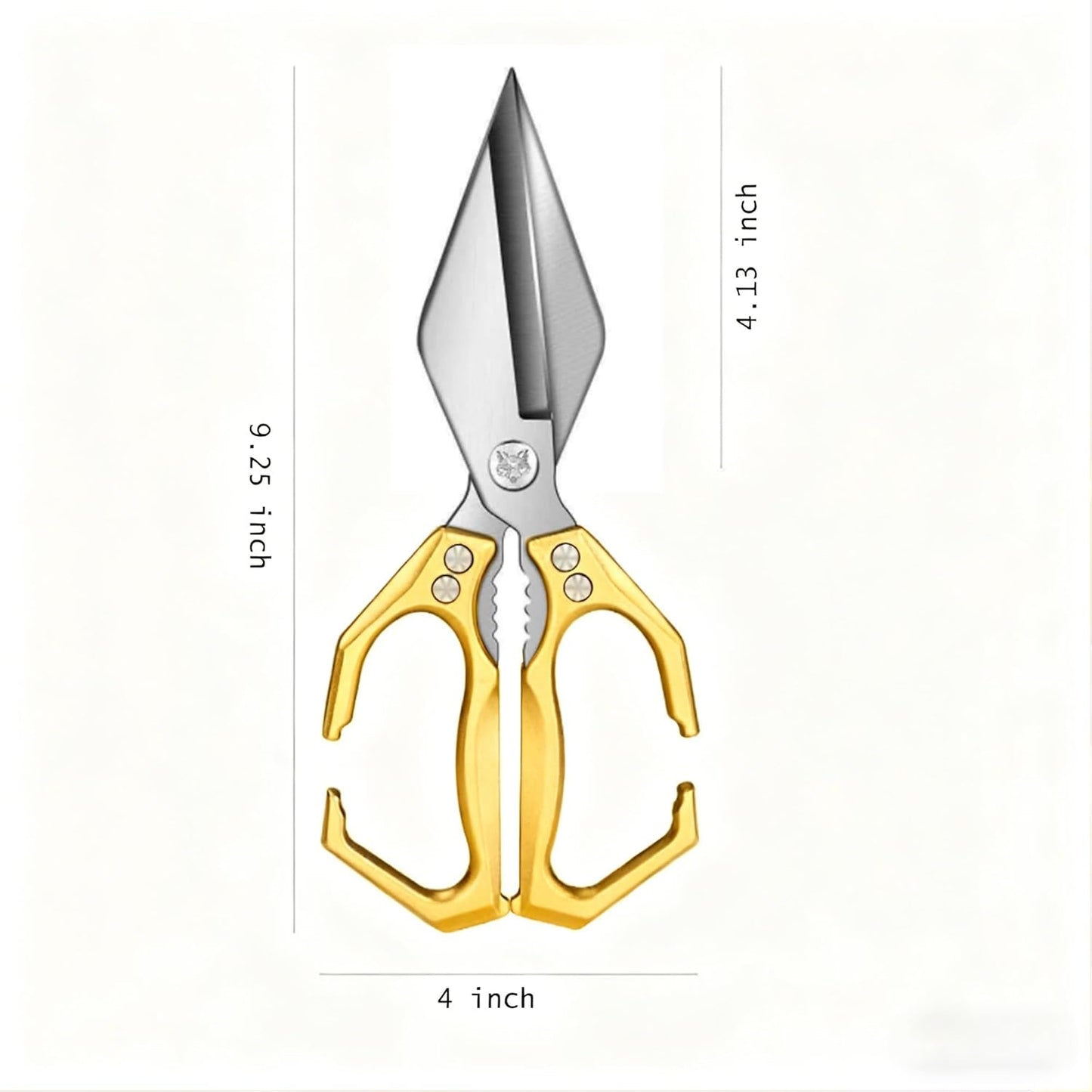 Multifunctional Heavy-Duty Kitchen Shears,Ultra Sharp Stainless Steel Poultry Shears,Multipurpose Food Scissors for Chicken, Meat,Fish, Vegetables,Bone Cutting(Silver)