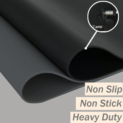 Extra Large Silicone Mat 36" x 24" Place Mats, Heat Resistant Mat for Kitchen Countertop Protector, Thick Placemats Washable Silicone Mats for Kitchen Counter Mat Dining Table Mat, Grey, Sapid