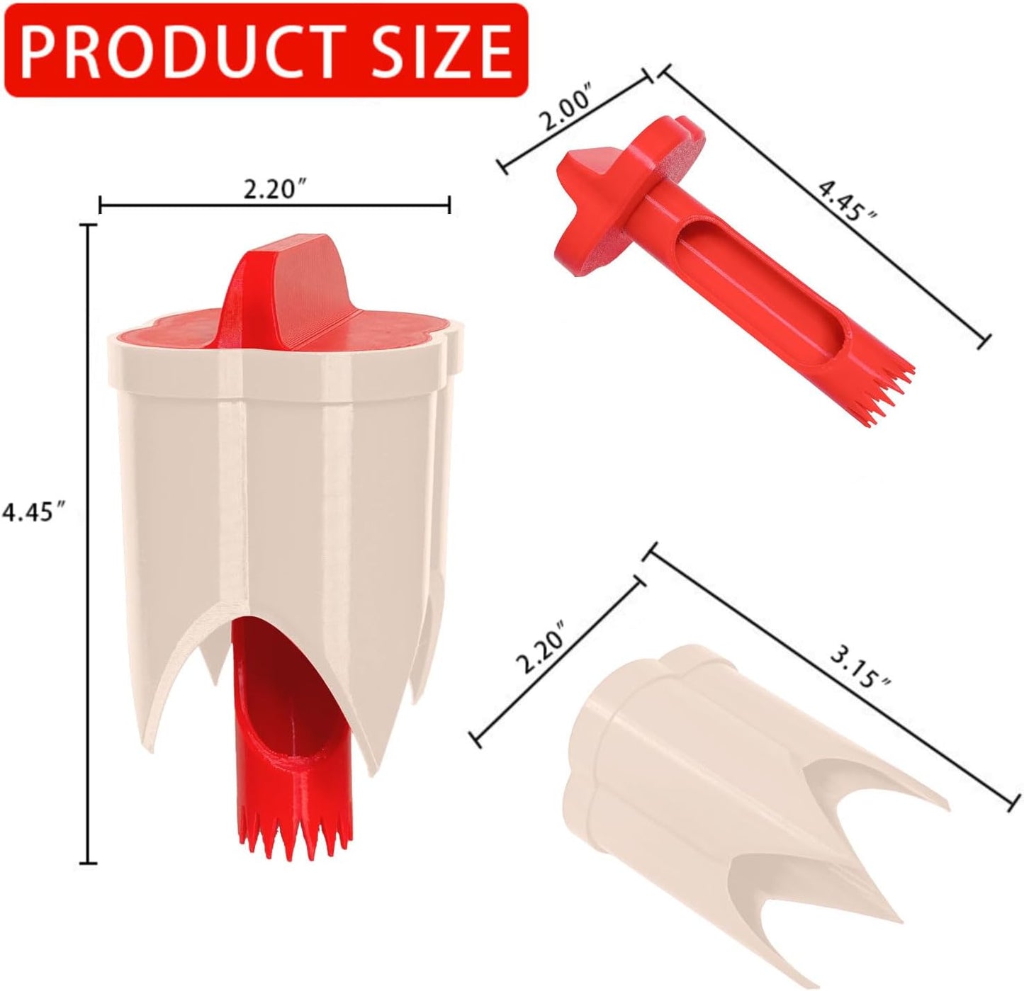 Pepper Corer, 2 in 1 Red Bell Pepper Seed Corer Remover Tool, Fruit & Vegetable Corers Quick Cave Tools for Jalapeno Cutter Deseeder, Green