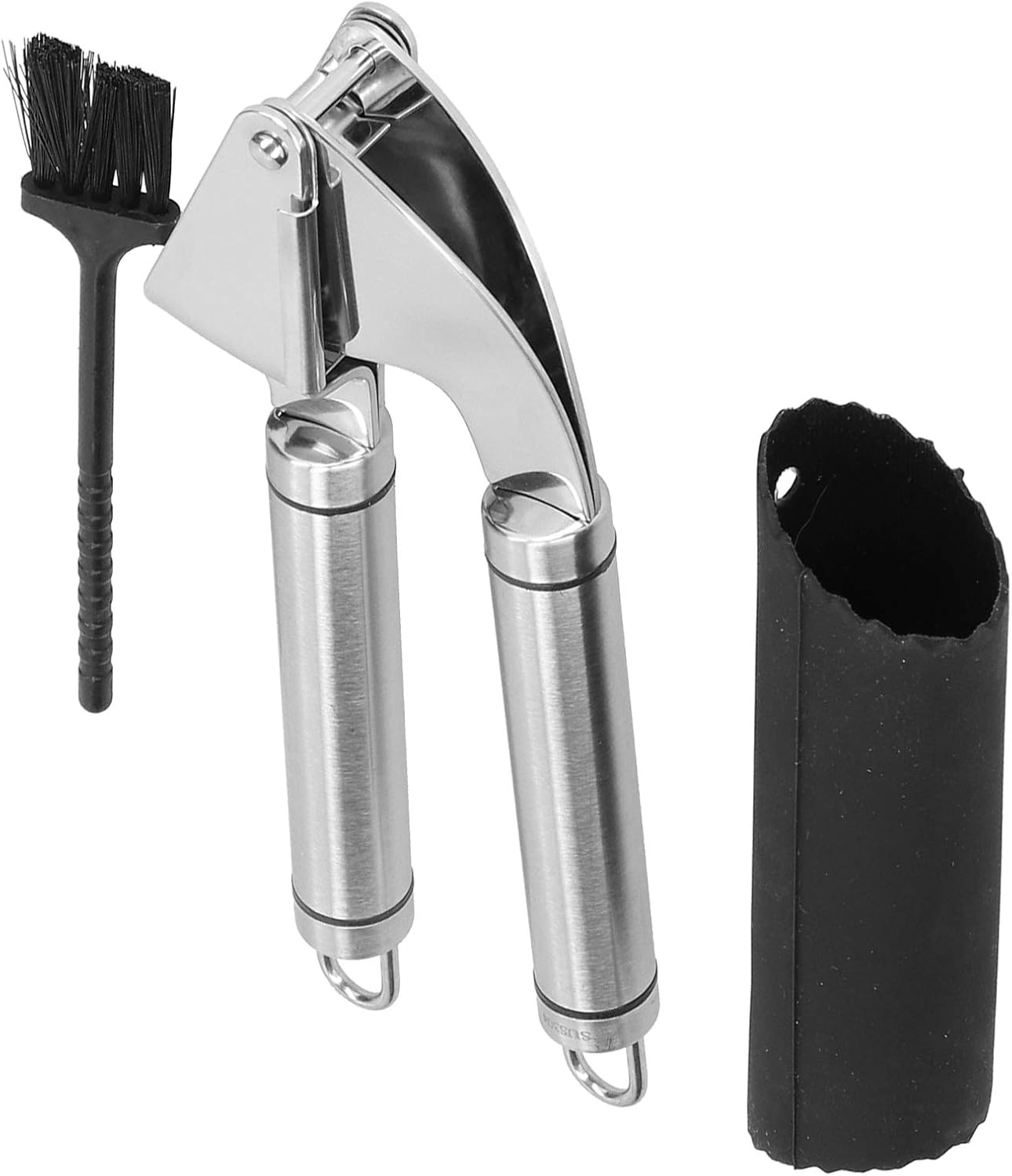 304 Stainless Steel Peel Garlic, Peeling Roller Tube Brush Mincer Crusher, Fine Polished Mirror Kitchen Tool, Garlic Peeler Sets