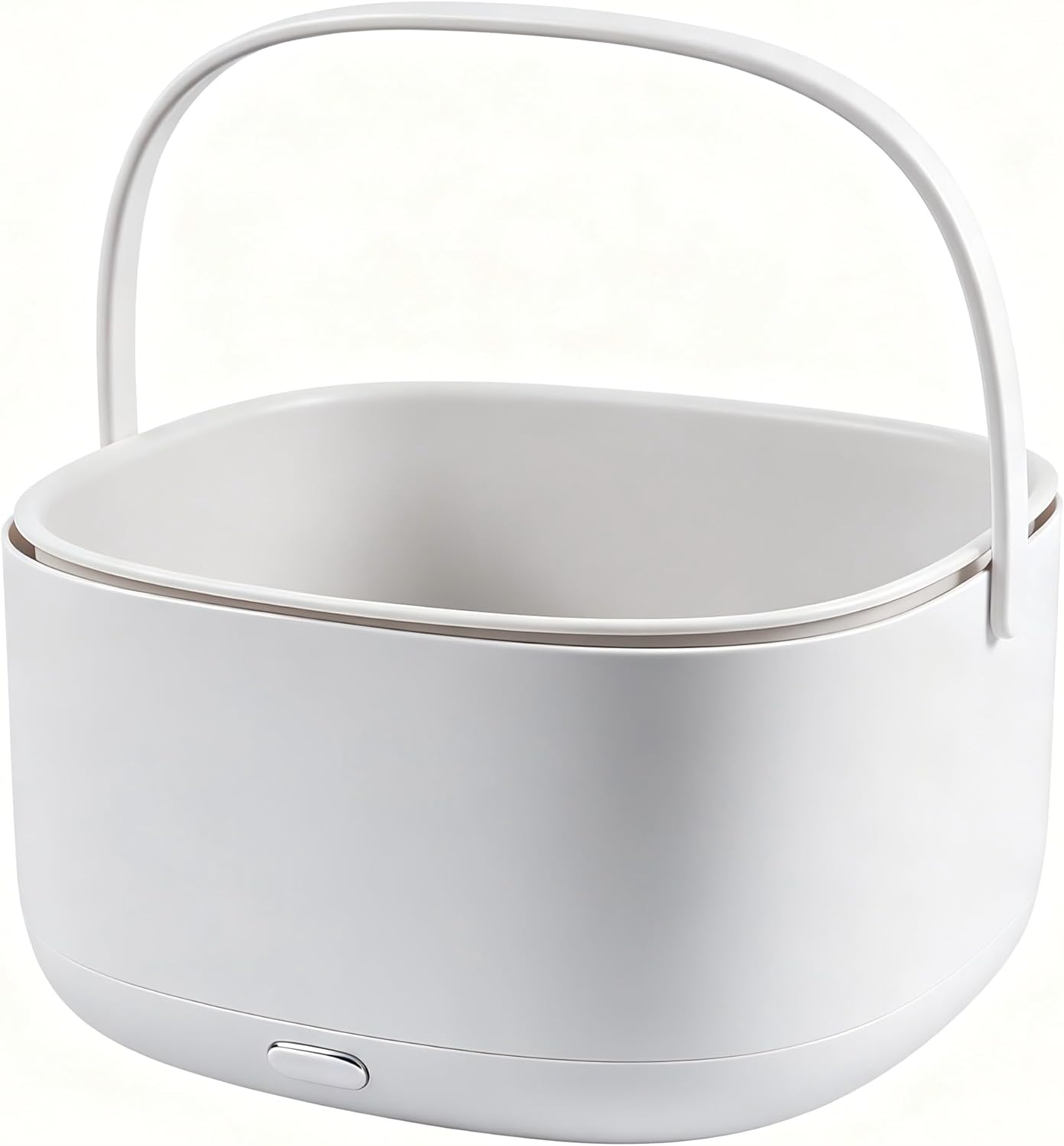 Ultrasonic Fruit Washer and Produce Cleaner Device - Countertop Fruit and Vegetable Washing Machine for Berry & Salad - Cordless Veggie Cleaner with 2-Tier Drain Basket Strainer