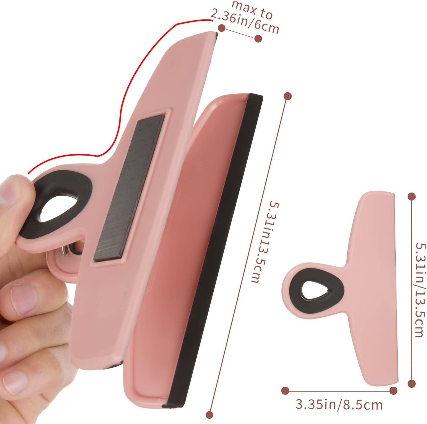 Chip Clips Bag Clips Magnetic Bread Bag Food Package with Silicone Textured Mouth (10pcs Colored)