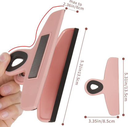 Chip Clips Bag Clips Magnetic Bread Bag Food Package with Silicone Textured Mouth (10pcs Colored)