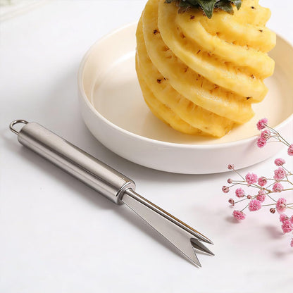 4 Pcs Pineapple Eye Remover Tool Set Stainless Steel Peeler Cutter Multifunctional Fruit Slicer Corer for Peel Peeler Pinapple Cut Kitchen Tools and Accessories