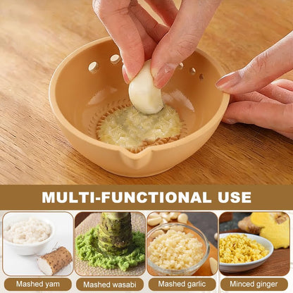 Herb Stripper Bowl with Grater, Handmade Ceramic Herb Stripper Her b Peeling Bowl Tool with 7 Hole Sizes, Kitchen Efficient Leaf Removal Tool for Peeling The Stemmed Leaves