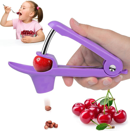 Cherry Pitter Tool Pit Remover, Multiple Cherry Seed Remover, 7 Holes Cherry Stoner Pitter Quick Release, Multiple Cherry Pit Remover Cherries Jam