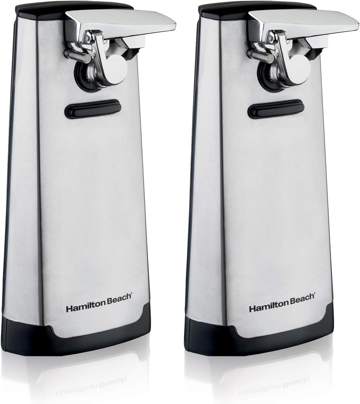 Hamilton Beach Extra-Tall Electric Automatic Can Opener with Easy-Clean Detachable Cutting Lever, Cord Storage, Knife Sharpener, Black (76702)