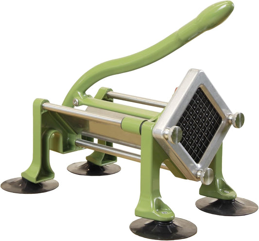 Commercial French Fry Cutter Stainless Steel Potato Cutter with 3/8&1/4&1/2 Inch Blade French Fries Cutter Manual Potatoes Cutting Machine with Suction Feet for Potato Carrot Yam Cucumbers