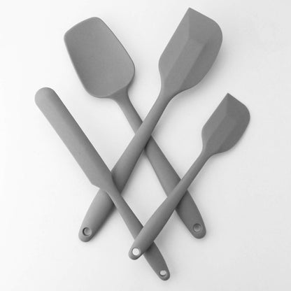 4 Piece Silicone Spatula Set, Flexible Heat Resistant Non-scratch Baking Cooking Rubber Spatulas with Stainless Steel Core, Orange