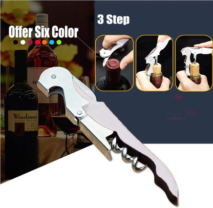 Kit-Home Professional Waiter Corkscrew Wine Openers Set (4 PCS),Upgraded with Heavy Duty Stainless Steel Hinges Wine Key for Restaurant Waiters, Sommelier, Bartenders
