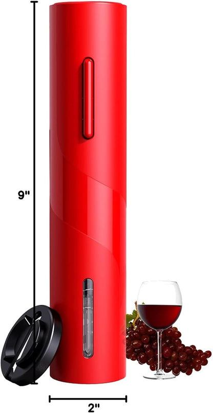 COKUNST Electric Wine Opener, Battery Operated Wine Bottle Openers with Foil Cutter, One-click Button Corkscrew Remover for Home Kitchen Party Wedding