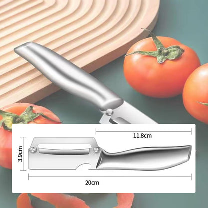 Multifunctional Vegetable Peeler,Zero Flex Peeler with Wooden Handle and Bottle Opener,Stainless Steel Kitchen Tool Suitable for All Kinds Of Vegetables and Fruits(2 PCS)