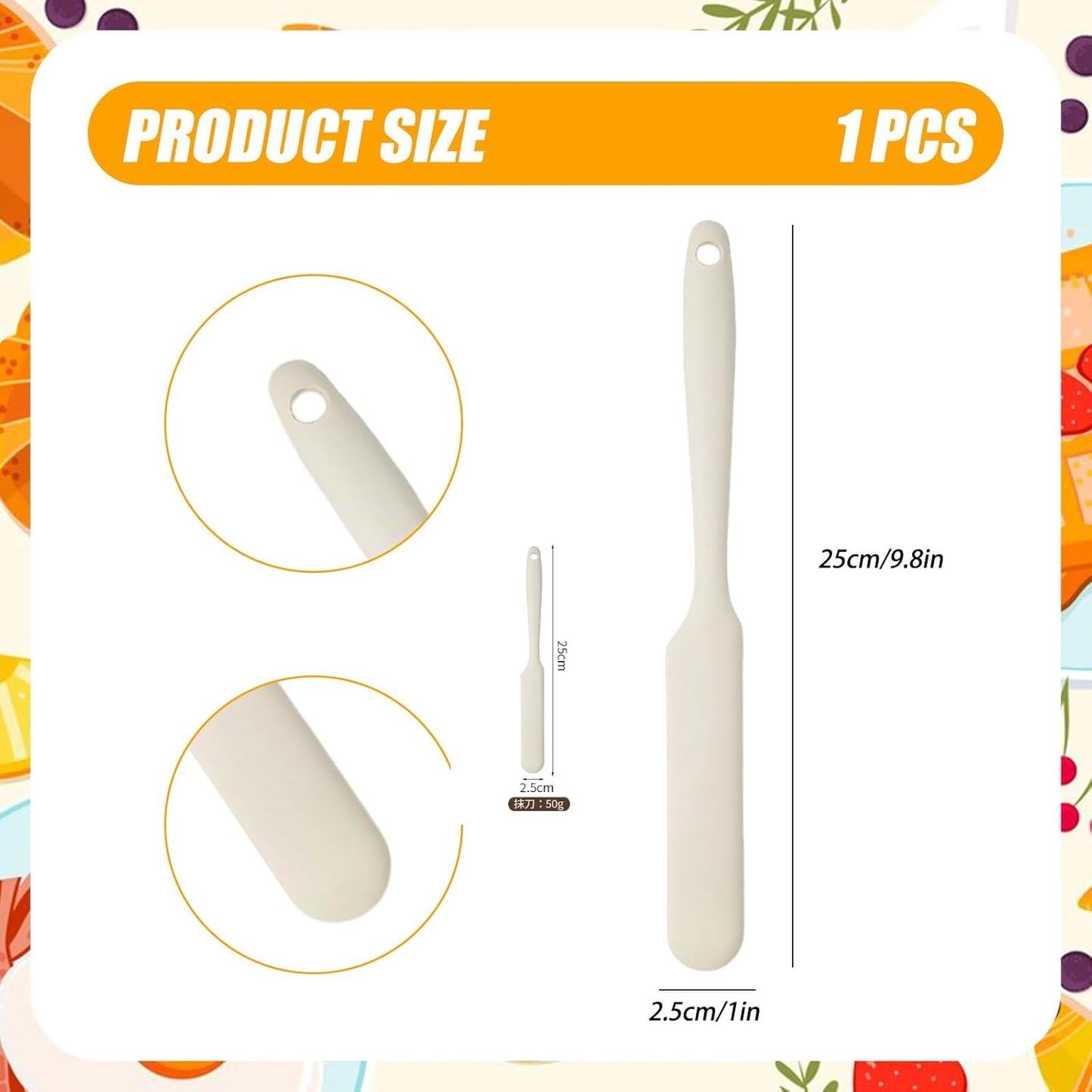 Silicone Jar Spatula,Non-Stick Heat Resistant Kitchen Thin Spatula,Sourdough Stirring Stick,Jam Spreader for Peanut Butter,Cake Cream Butter Spatulas for Scraping Icing Bread Cream (Green)