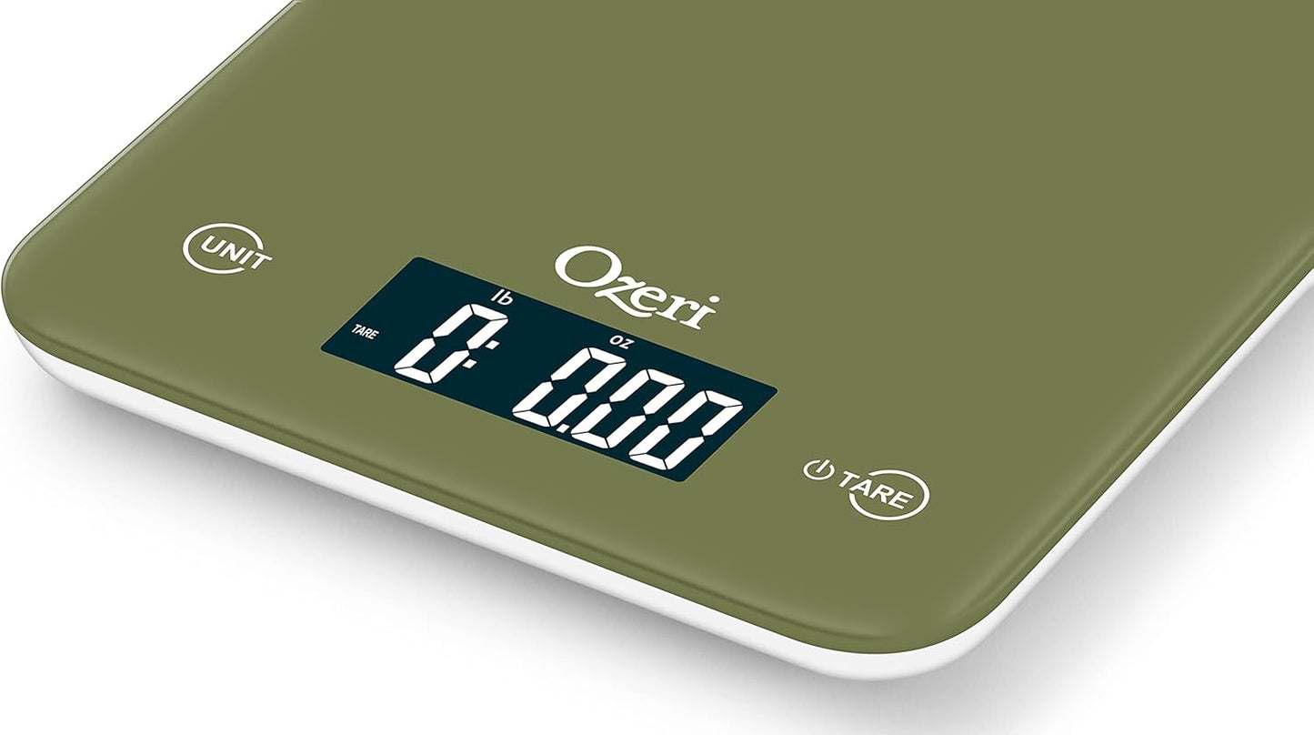 Ozeri Touch Professional Digital Kitchen Scale (12 lbs Edition), Tempered Glass in Elegant Black