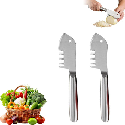 Stainless Steel Multi-Purpose Julienne Peeler, Vegetable Julienne Slicer Handheld, Durable Kitchen Accessory & Easy Kitchen Shredder Tool for Fruit, Potatoes, Carrot (3PCS)