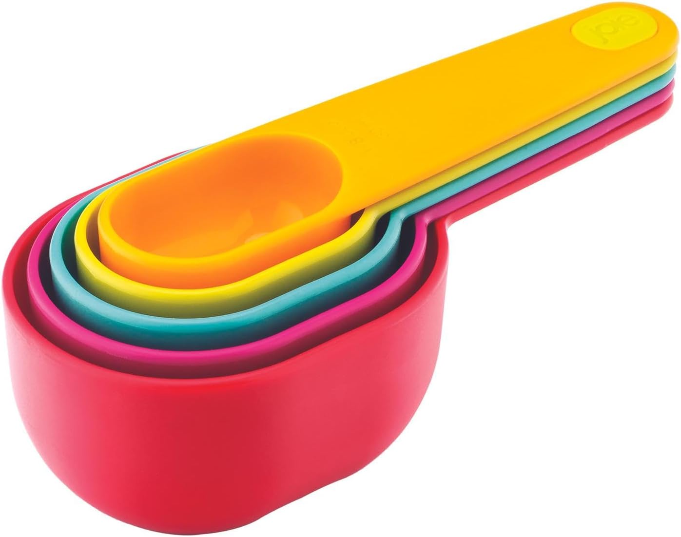 Joie Measuring Spoons, Assorted Colors, Imperial and Metric Measurements, 5-Piece Set