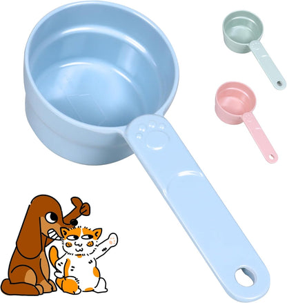 1/2 Cup Dog Food Scoop, Extra Long Handle Sturdy Melamine Pet Food Measuring Scoop with Clear Marking Lines, BPA-Free, Shatterproof, Dishwasher Safe (Butter Yellow, 1/2 Cup)