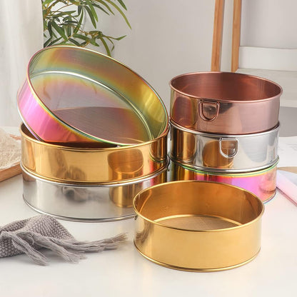 18/10 Stainless Steel Flour Sifter, Kitchen Cake Flour Fine 80 Mesh Strainers Sieve for Baking Cake Bread
