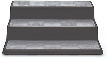 Copco Grey 2 Non-Skid 3-Tier Spice Rack Organizer for Pantry, 2-Pack, 10-Inch
