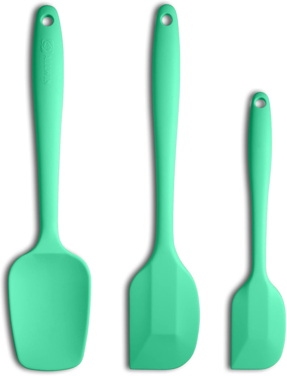 Silicone Spatulas Set Turners Tongs Cooking Utensils Set High Heat Resistant Kitchen Scraper Spatulas for Cooking Mixing Baking BPA Free Dishwasher Safe, Black
