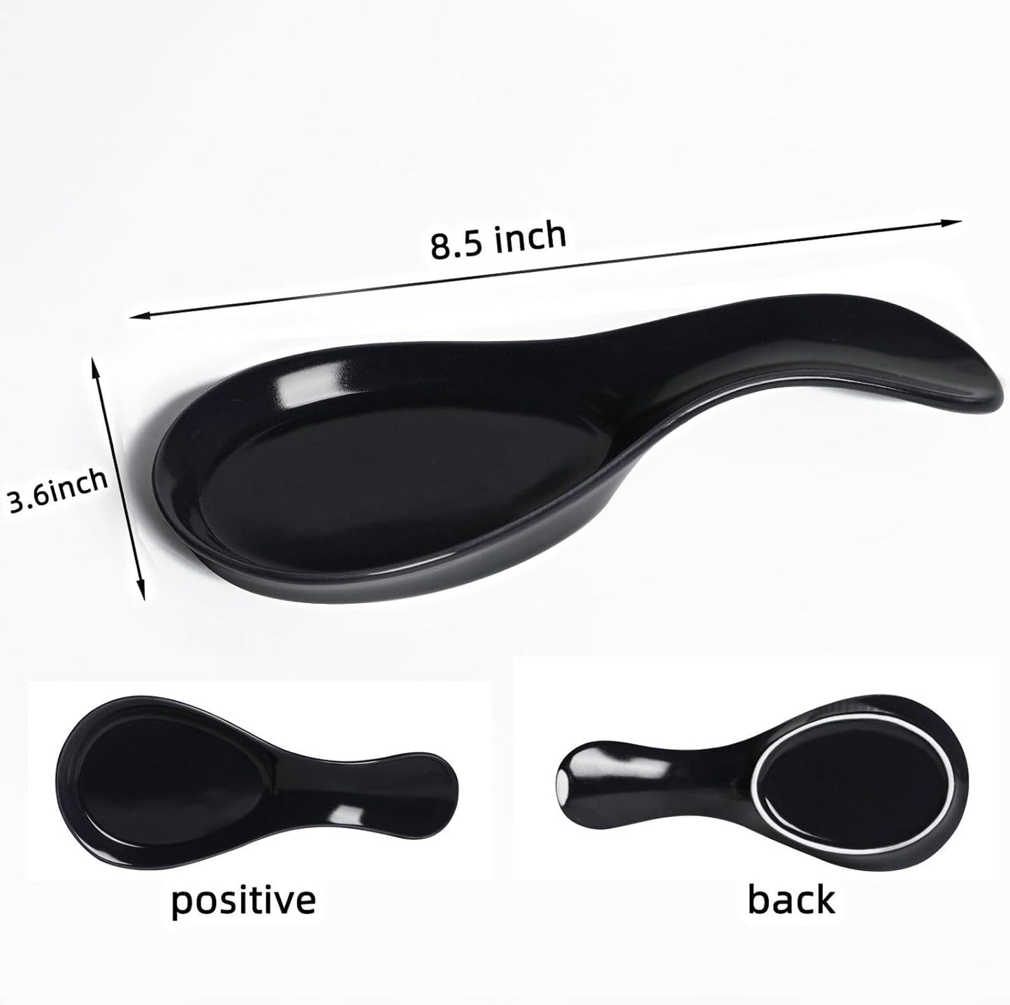 GDCZ Porcelain Spoon Rest - Large Spoon Holder Utensil Rest for Kitchen Counter Stove Top, Navy