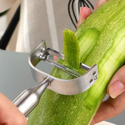 Stainless Steel Vegetable Peeler Gold 2 Pieces, with Potato Eye Remover & Swiveling Twin Blades, Y Shaped Titan Potato Peeler for Fruit & Veggie, Dishwasher Safe