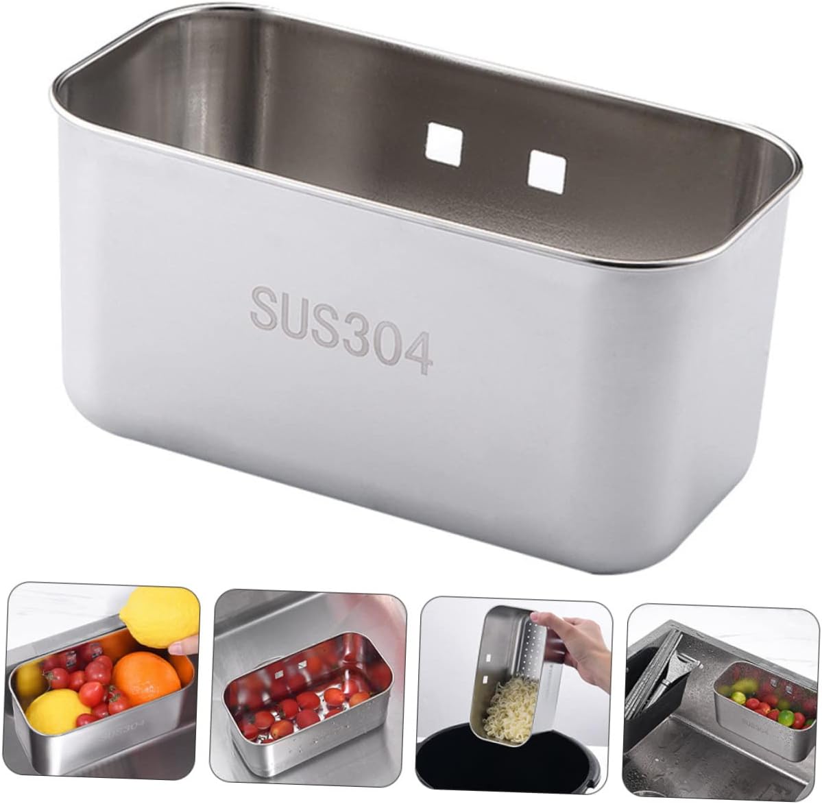 Stainless Steel Sink Drainer Basket Collapsible Dish Rack Suction Cup Silverware Drying Kitchen Storage Strainer