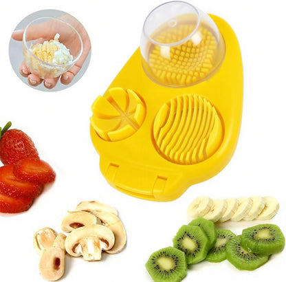 3 In 1 Egg Slicer for Hard Boiled Eggs,3 Slice Modes Egg Cutter,Stainless Steel Dicer for Strawberry Mushroom Grape Cherry, Multifunctional Food Cutter Slicer for Home Kitchen Chopper Gadgets (White)