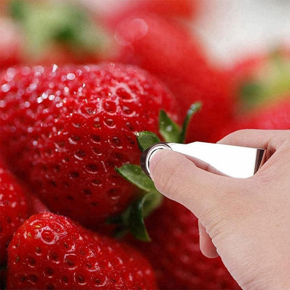 2Pcs Stainless Steel Strawberry Huller Stem Remover Kitchen Accessories,Potatoes Pineapples Carrots Tomato Corer Gadgets Kitchen Tool Stainless Steel Blade Craft Fruit Tools Fruit and Vegetable Tools