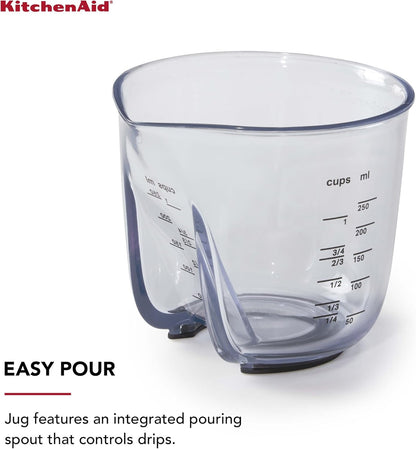 KitchenAid KQ298OSOBA Gourmet Set of 3 Measuring Jugs, Onyx