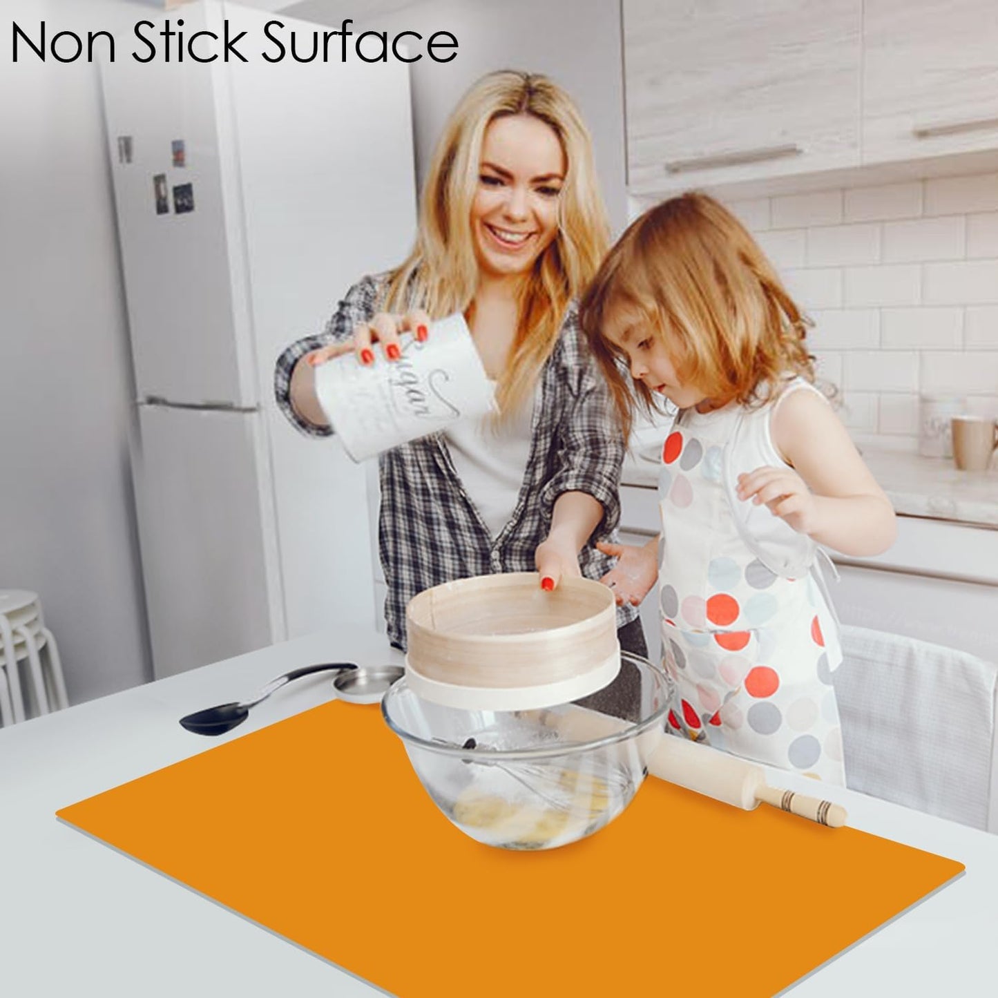 Standard Silicone Mat,Black Baking Mat-Food Grade Kids Dinner Table Placemat Non Slip Counter Mat with Raised Edges Heat Resistant Mat for Air Fryer Nonstick Pastry Dough Mat(1 Pack 23.6'' x 15.7'')