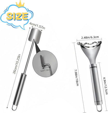 Corn Peeler 2PCS Stainless Steel Corn Peeler and Stripper Tool for quickly separating corn kernels,Ideal Gadget Tool for corn on the cob