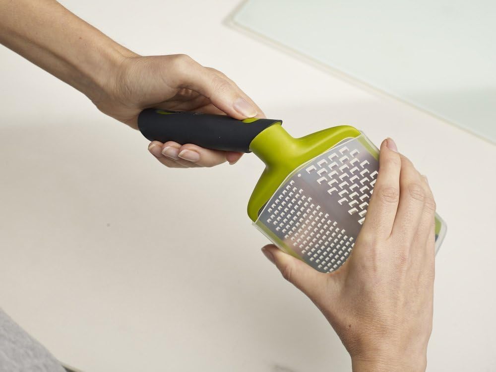 Joseph Joseph Fine Grater & Zester – Easy-Grip Handle with Sharp Stainless Steel Blades & Non-Slip Tip