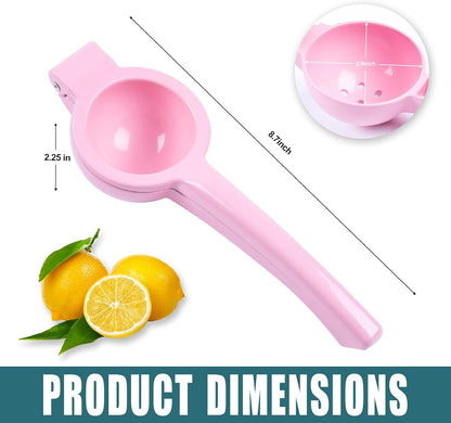 Y-ME Manual Juicer Citrus Lemon Squeezer, Fruit Juicer Lime Press Metal, Professional Hand Juicer Kitchen Tool(Yellow）