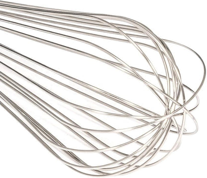 Soro Essentials- 14" Stainless Steel Piano Wire Whip- Thin Flexible Wire Whisk for Whisking Cooking Beating Blending Stirring Ingredients Mixing Sauces Baking Tools Cake Bread Pizza Pastry Biscuits