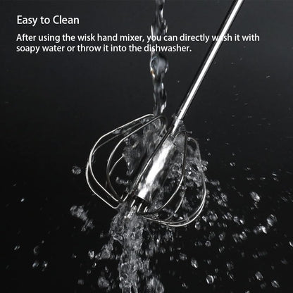 Stainless Steel Semi-Automatic Egg Whisk Set, 2PCS Hand Push Rotary Manual Mixer for Cooking, Whisking, Beating and Stirring (10&12 Inch)
