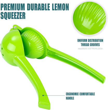 Y-ME Manual Juicer Citrus Lemon Squeezer, Fruit Juicer Lime Press Metal, Professional Hand Juicer Kitchen Tool(Yellow）
