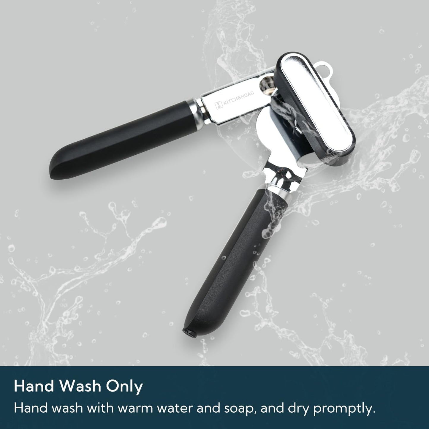 KITCHENDAO Manual Can Opener, Super Sharp Sandvik 12C27 Blade, Handheld Can Opener with Magnet, Smooth Edge Cut, Soft Grip, Oversized Knob for Seniors & Arthritis, Easy to Use, Green